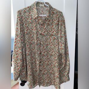 Floral button up shirt from a boutique